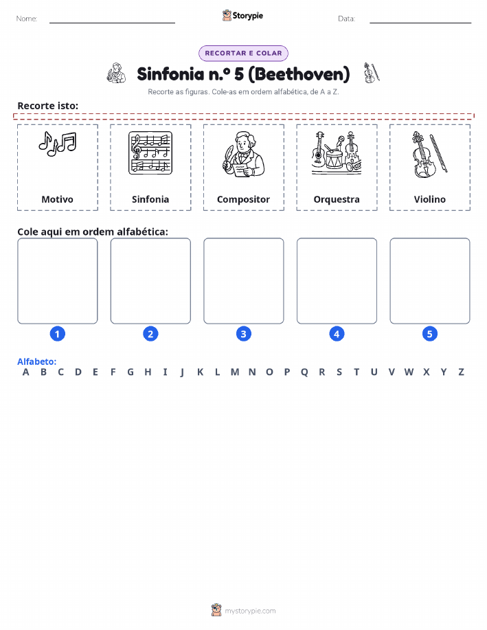 Recortar & Colar Alfabeto