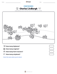 Charles Lindbergh printable worksheet preview