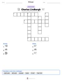 Charles Lindbergh printable worksheet preview
