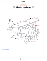 Charles Lindbergh printable worksheet preview