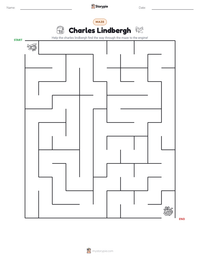 Charles Lindbergh printable worksheet preview