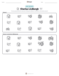 Charles Lindbergh printable worksheet preview