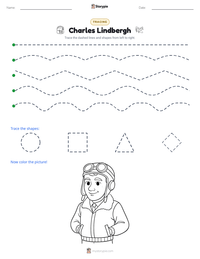 Charles Lindbergh printable worksheet preview