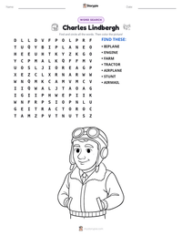 Charles Lindbergh printable worksheet preview