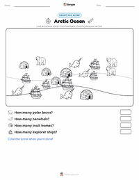 Arctic Ocean printable worksheet preview