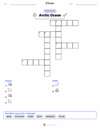 Arctic Ocean printable worksheet preview