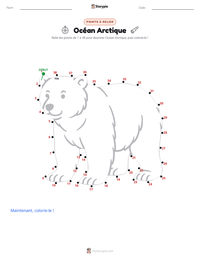 Aperçu de la feuille de travail imprimable Océan Arctique
