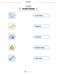 Arctic Ocean printable worksheet for kids