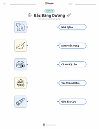Tài liệu in sẵn Bắc Băng Dương cho trẻ em