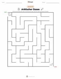 Arktischer Ozean druckbare Arbeitsblatt Vorschau