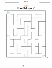 Arctic Ocean printable worksheet preview