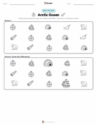 Arctic Ocean printable worksheet preview