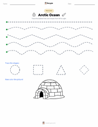 Arctic Ocean printable worksheet preview