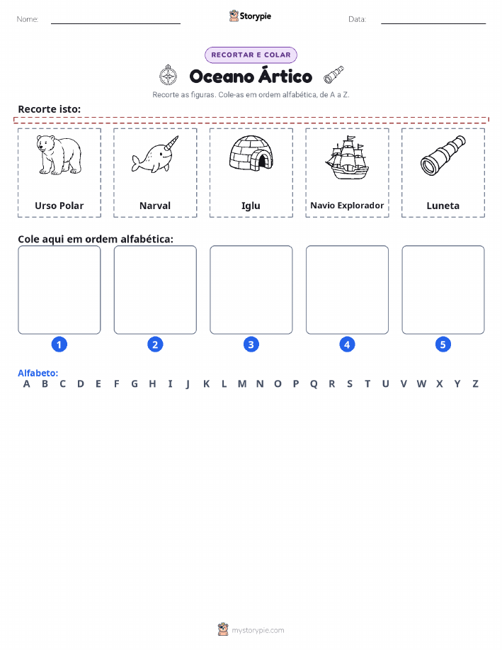 Recortar & Colar Alfabeto