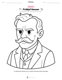 Fridtjof Nansen druckbare Arbeitsblatt Vorschau