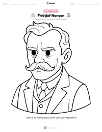 Fridtjof Nansen printable worksheet preview