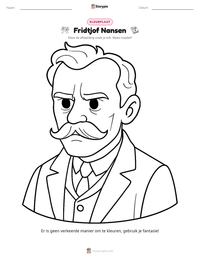 Fridtjof Nansen afdrukbare werkblad voorbeeld