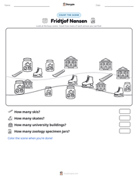 Fridtjof Nansen printable worksheet preview