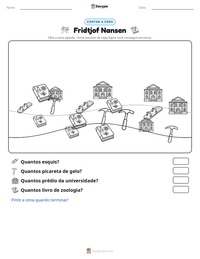 Prévia da folha de atividades imprimível Fridtjof Nansen