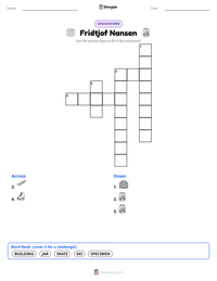 Fridtjof Nansen printable worksheet preview