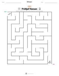 Fridtjof Nansen printable worksheet preview