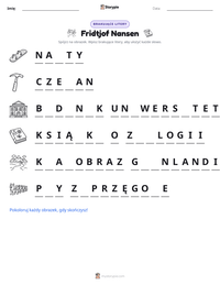 Podgląd drukowalnego arkusza ćwiczeń Fridtjof Nansen