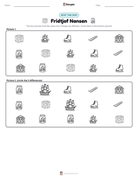 Fridtjof Nansen printable worksheet preview