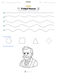Fridtjof Nansen printable worksheet preview