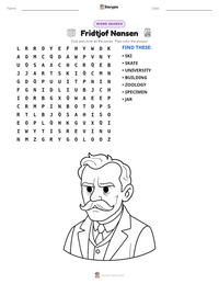 Fridtjof Nansen printable worksheet preview