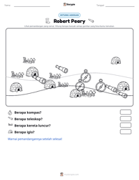 Prabaca lembar kerja cetak Robert Peary