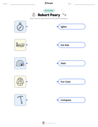 Robert Peary printable worksheet preview