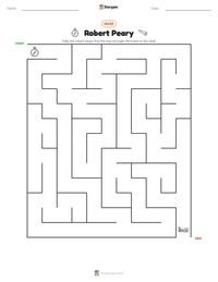 Robert Peary printable worksheet preview