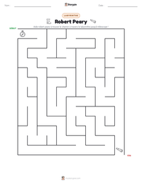 Aperçu de la feuille de travail imprimable Robert Peary