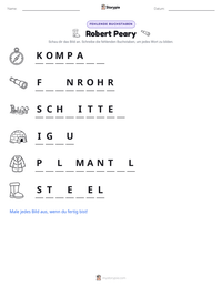 Robert Peary druckbare Arbeitsblatt Vorschau