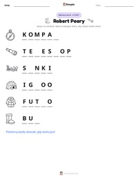 Podgląd drukowalnego arkusza ćwiczeń Robert Peary
