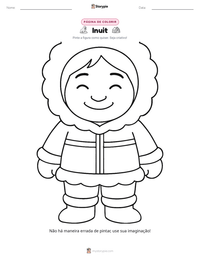 Prévia da folha de atividades imprimível Inuit