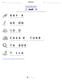 Vista previa de la hoja de trabajo imprimible de Inuit