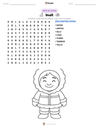 Vista previa de la hoja de trabajo imprimible de Inuit