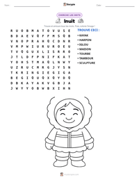 Aperçu de la feuille de travail imprimable Inuit