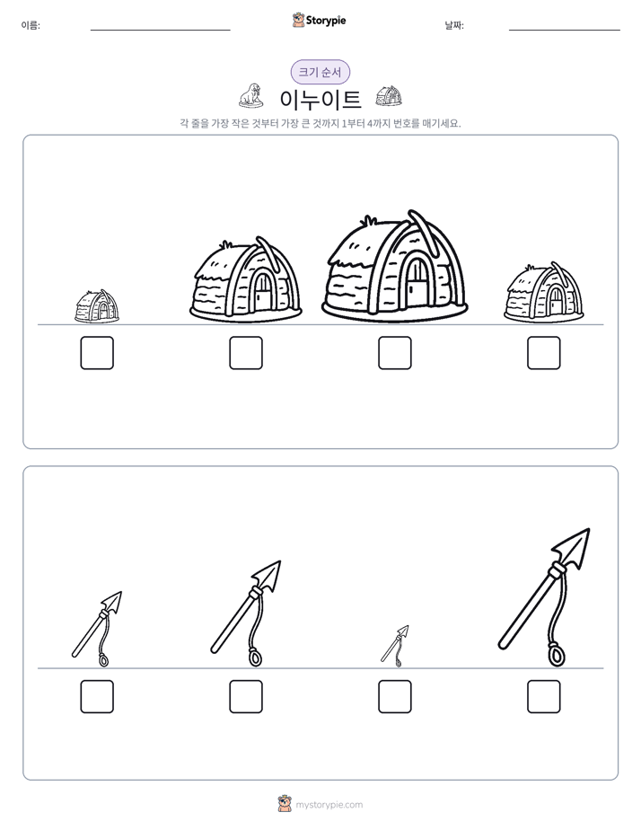 크기 순서