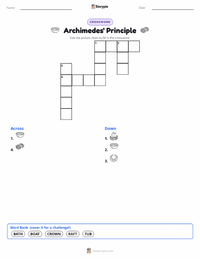 Archimedes' Principle printable worksheet preview