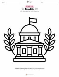 Republic coloring page for kids