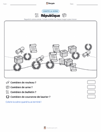 Aperçu de la feuille de travail imprimable République