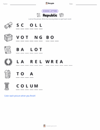 Republic printable worksheet preview