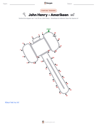 John Henry - Amerikaan afdrukbare werkblad voorbeeld