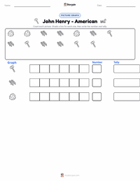 John Henry - American printable worksheet preview