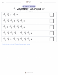 Anteprima della scheda stampabile di John Henry - Americano