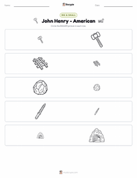 John Henry - American printable worksheet preview