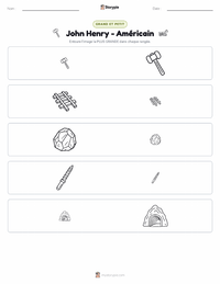Aperçu de la feuille de travail imprimable John Henry - Américain
