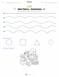 Anteprima della scheda stampabile di John Henry - Americano